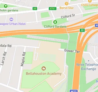 map for Bellahouston Academy