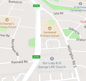 map for Sandwood Primary School