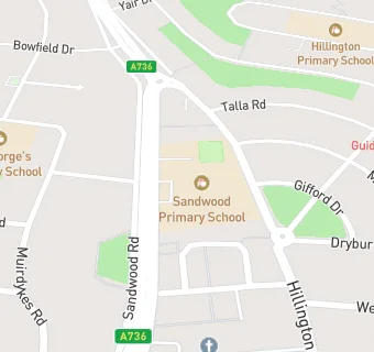 map for Sandwood Primary School