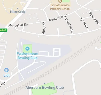 map for Paisley Indoor Bowling Club