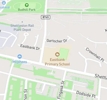 map for Eastbank Primary School