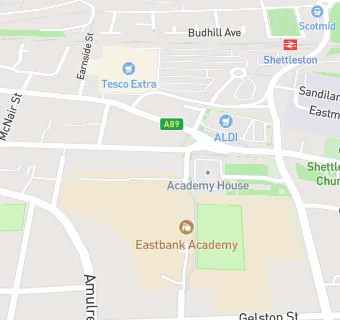 map for Eastbank Academy