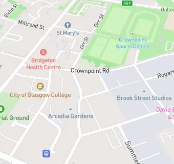 map for Bridgeton Family Learning Centre