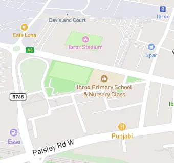 map for Ibrox Primary School