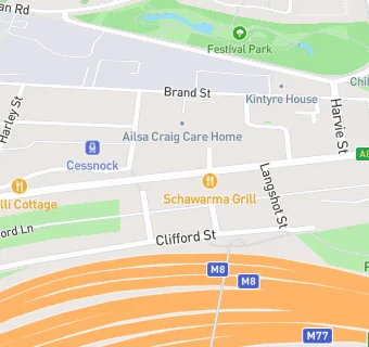 map for Glasgow Shawarma