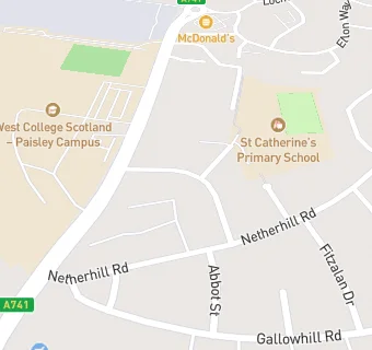 map for St Catherines Primary School