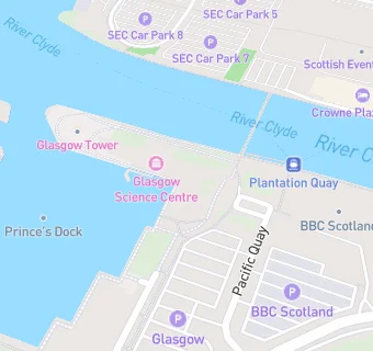 map for Glasgow Science Centre