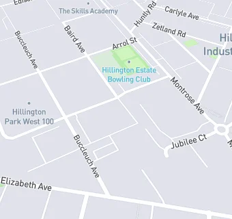 map for Hillington Estate Bowling Club