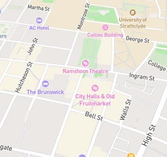 map for City Halls/The Old Fruitmarket