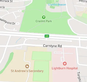 map for Lightburn Pharmacy (971 Carntyne Road, Glasgow)