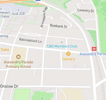 map for Rightdose Pharmacy (584 Alexandra Parade, Glasgow)