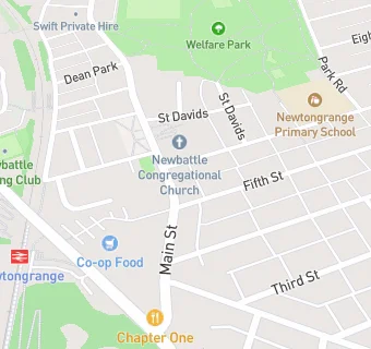 map for Newtongrange Church