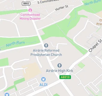 map for Airdrie Reformed Presbyterian