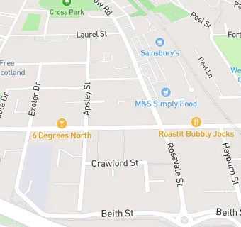 map for Dickson Chemist (510 Dumbarton Road, Glasgow)