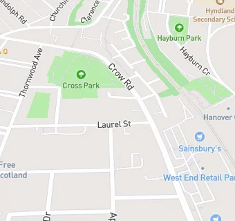 map for Glasgow West Medical Practice (Laurel Street)