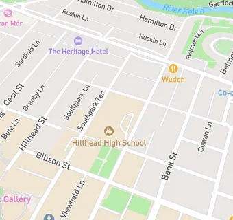 map for Hillhead High School