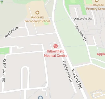 map for Gilbertfield Dental Practice