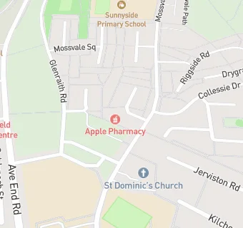 map for Apple Pharmacy (Mossvale Crescent, Glasgow)