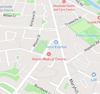 map for Kelvin Medical Practice