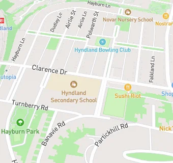 map for Hyndland Secondary School