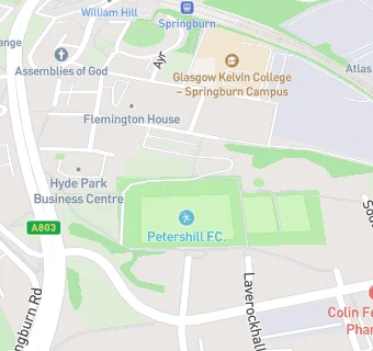 map for Petershill Park Leisure Centre - Progrez Hospitality