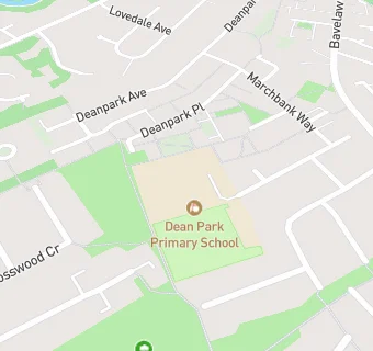 map for Dean Park Primary School