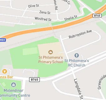 map for St Philomena's Primary School