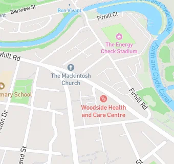 map for Drs Glekin, Adair & Denholm (Woodside Medical Centre)