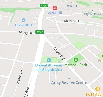 map for Broomhill Dental Practice