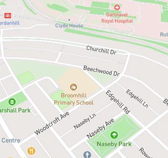 map for Broomhill Primary School