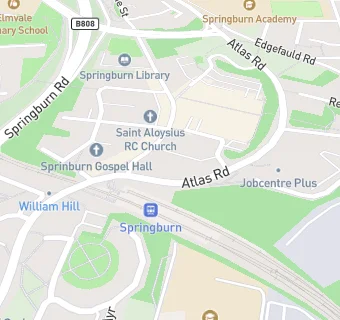 map for Springburn Parish Church