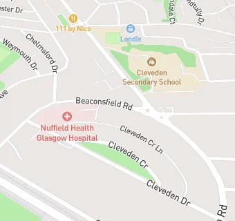 map for Nuffield Health Glasgow Hospital