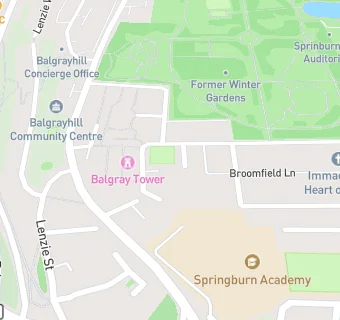 map for Springburn Bowling Club