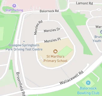 map for St Martha's Primary School