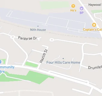 map for Four Hills Care Home