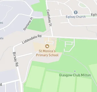 map for St Monica's (Milton) Primary School