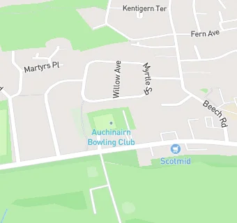 map for Auchinairn Bowling Club