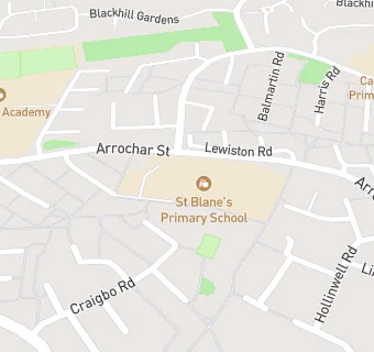 map for St Blane's Primary School