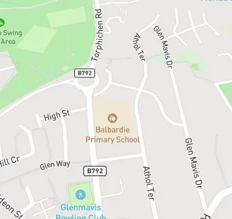 map for Balbardie Primary School