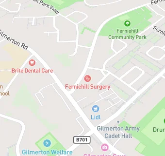 map for Ferniehill Surgery