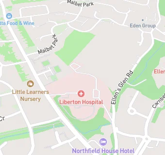 map for R V S Liberton Hospital