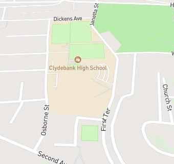 map for Clydebank High School