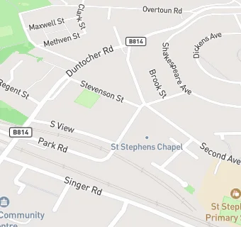 map for St.Stephens Parish Church Hall