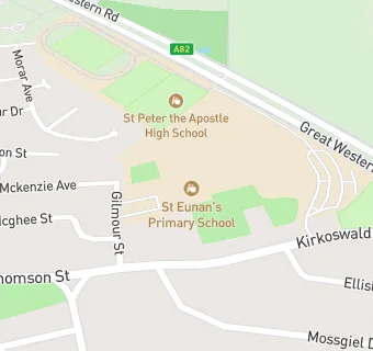 map for St Peter the Apostle High School