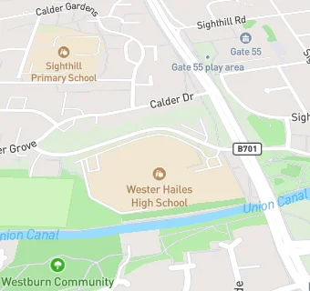 map for Wester Hailes Education Centre