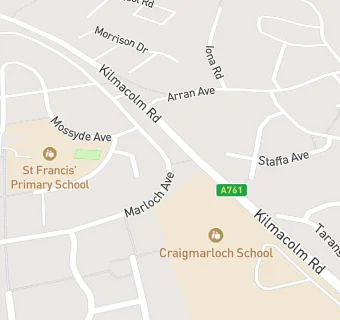 map for Port Glasgow Community Shared Campus