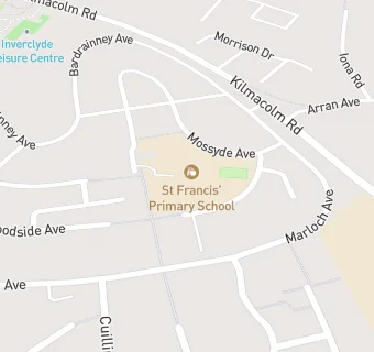 map for St Francis' Primary School