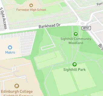 map for Powerleague Sighthill Community Club