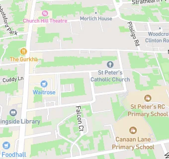 map for St Peter's R C Primary School