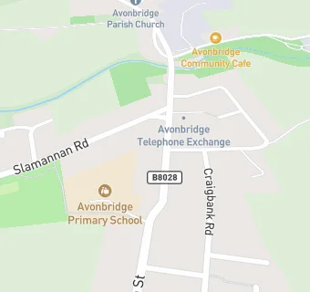 map for Slamannan Medical Practice (Avonbridge Surgery)